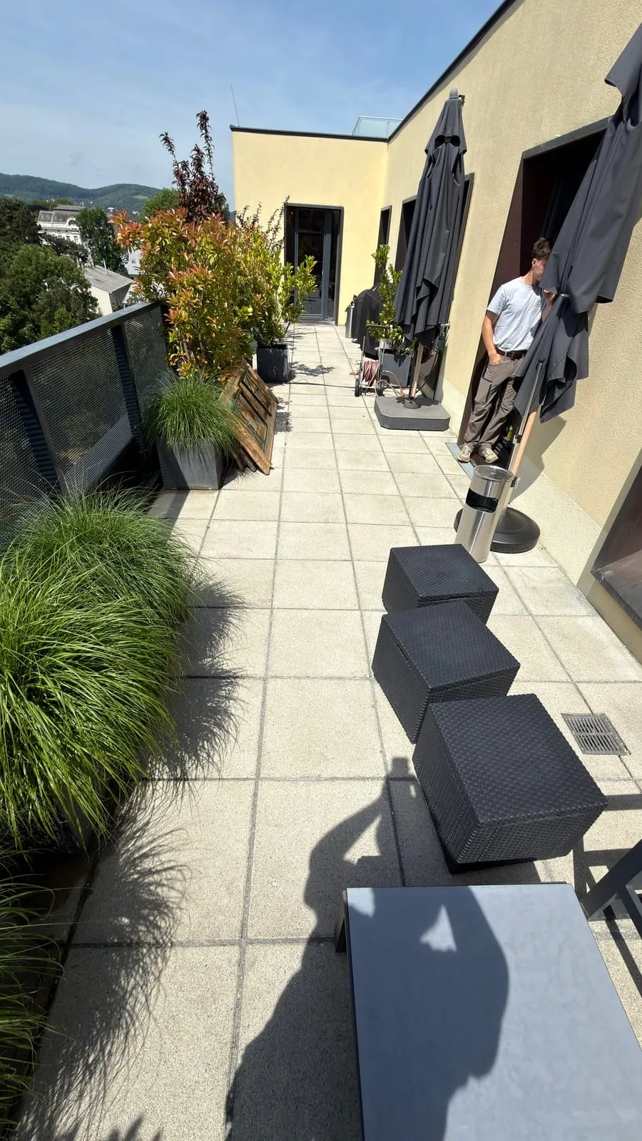 Nachher: Terrasse in Wien bei der Hochdruckreinigung